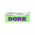 DORK Award Ribbon w/ Purple Foil Print (4"x1 5/8")